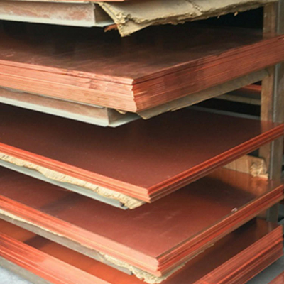 1000*2000mm Hojas de cobre decorativas Rojo Rectangular T2 Alta resistencia a la corrosión