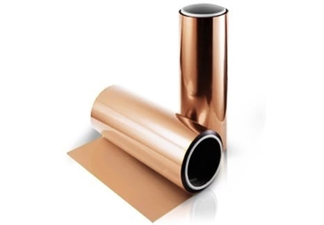 99.8% Superficie pulida de papel de cobre electrolitico para la industria de baterías