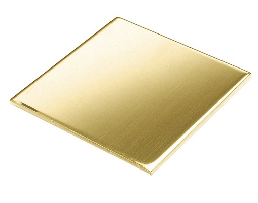 Superficie lisa Amarillo dorado H62 H65 Placa de latón para decoración