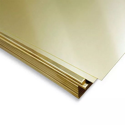 Superficie lisa Amarillo dorado H62 H65 Placa de latón para decoración