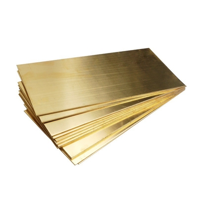 Superficie lisa Amarillo dorado H62 H65 Placa de latón para decoración