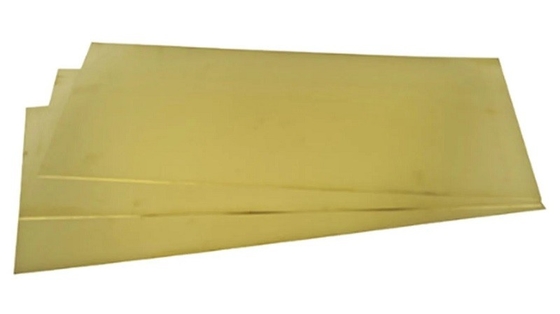 Superficie lisa Amarillo dorado H62 H65 Placa de latón para decoración