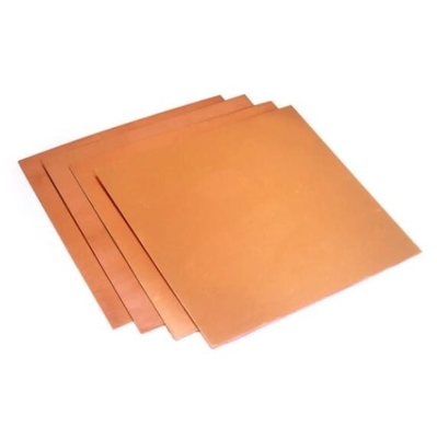 Superficie brillante Rojo Pura 1 mm Hoja de placa de cobre 1000 mm-6000 mm Para impresión