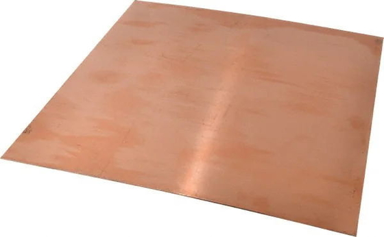 Rojo Pura 5 mm de cobre de la hoja de la hoja Construcción de la superficie brillante 1/4 duro