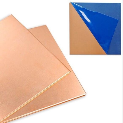 Rojo Pura 5 mm de cobre de la hoja de la hoja Construcción de la superficie brillante 1/4 duro