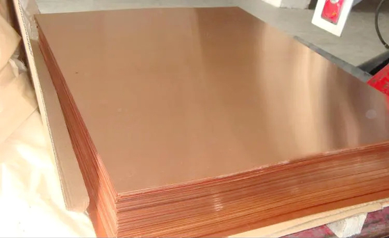 Hoja de placa de cobre pulido laminada en frío / caliente 2 mm 1000 mm-6000 mm de longitud